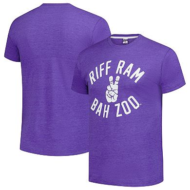 Unisex Charlie Hustle Purple TCU Horned Frogs Riff Ram Bah Zoo Tri-Blend T-Shirt