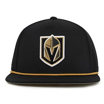 Men's American Needle Black Vegas Golden Knights Buxton Pro Tech Adjustable Hat