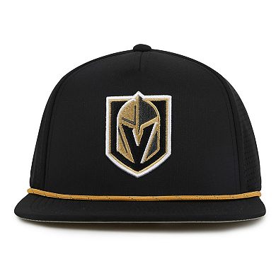 Men's American Needle Black Vegas Golden Knights Buxton Pro Tech Adjustable Hat