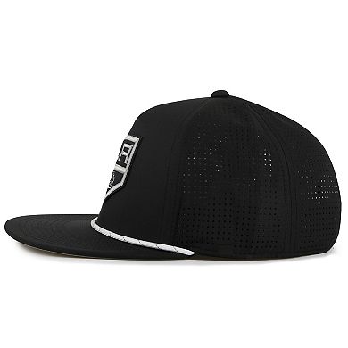 Men's American Needle Black Los Angeles Kings Buxton Pro Tech Adjustable Hat