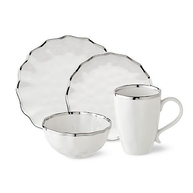 Certified International Regency Silver 16 Piece Dinnerware Set