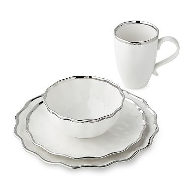 Certified International Regency Silver 16 Piece Dinnerware Set