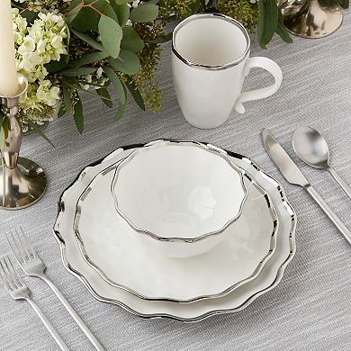 Certified International Regency Silver 16 Piece Dinnerware Set
