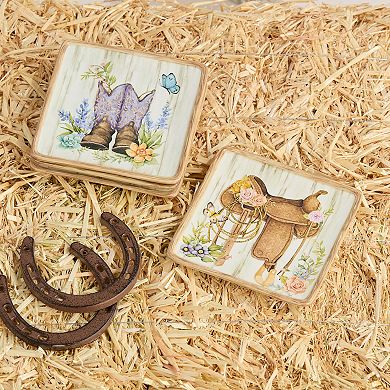 Certified International Rosewood Canape Ceramic Plate 4-piece Set