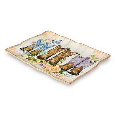 Certified International Rosewood Ceramic Rectangular Platter