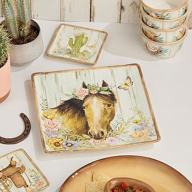 Certified International Rosewood Ceramic Square Platter