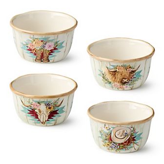 Certified International Rosewood Ice Cream Bowl 4 pc Set