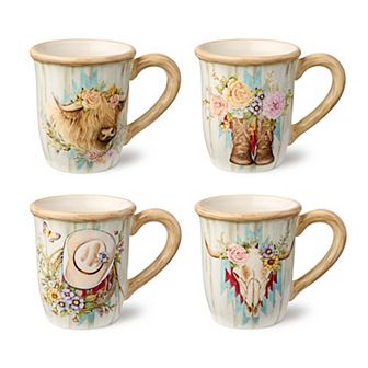 Certified International Rosewood 4 pc Mug Set