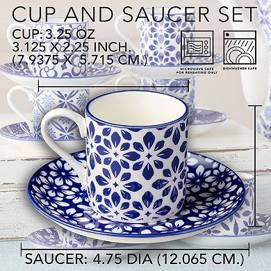 Certified International Madison 6-pc. Cup & Saucer Set