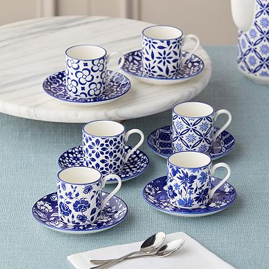 Certified International Madison 6-pc. Cup & Saucer Set