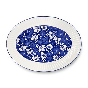 Certified International Madison Oval Blue Floral Platter