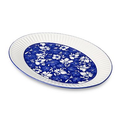 Certified International Madison Oval Blue Floral Platter