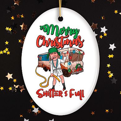 Cartoonish Merry Christmas Sitters Full Ornament