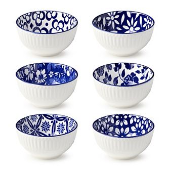 Certified International Madison Ribbed All Purpose Bowls 6 pc Set