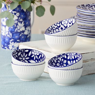 Certified International Madison Ribbed All Purpose Bowls 6-piece Set