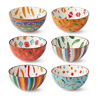 Certified International Caliente All Purpose Large Bowls Set of 6