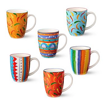 Certified International Caliente 6 pc Mug Set