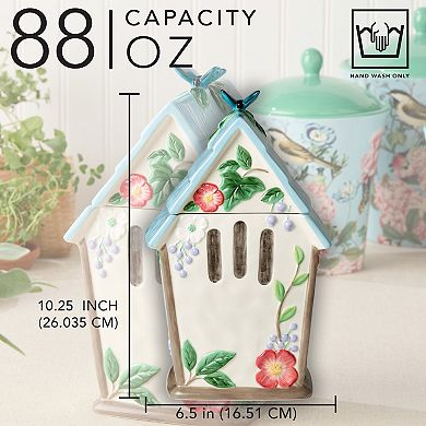 Certified International Flora Birdhouse Cookie Jar
