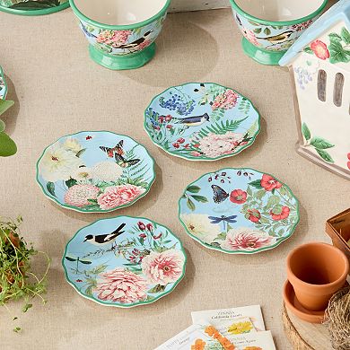 Certified International Flora Canape Plate 4-piece Set