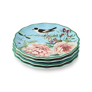 Certified International Flora Canape Plate 4-piece Set