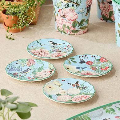 Certified International Flora Canape Plate 4-piece Set