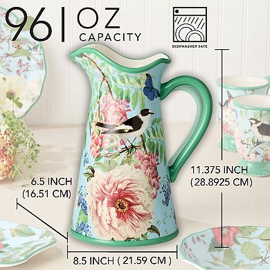 Certified International Flora 96-oz. Pitcher