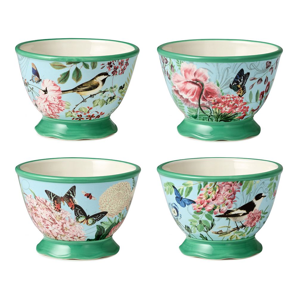 Lot de 4 bols à crème glacée Flora
