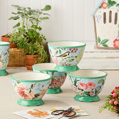 Certified International Flora Ice Cream Bowl 4-piece Set