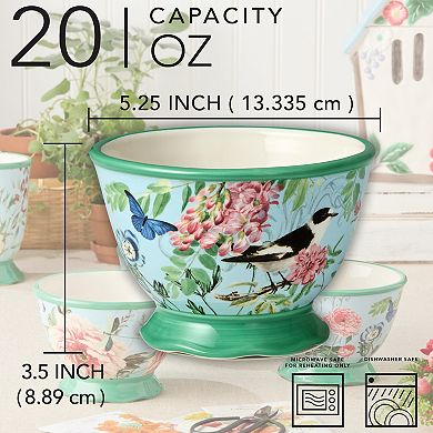 Certified International Flora Ice Cream Bowl 4-piece Set