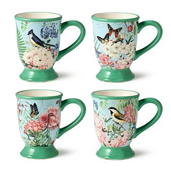 Certified International Flora 4 pc Mug Set