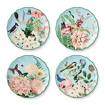 Certified International Flora Salad Plate 4 pc Set