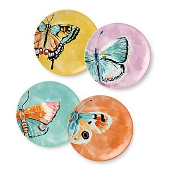 Certified International Butterflies Salad Plate 4 pc Set