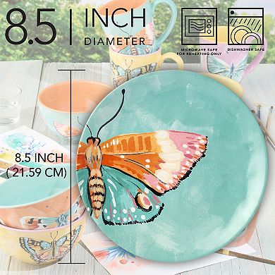 Certified International Butterflies Salad Plate 4-piece Set