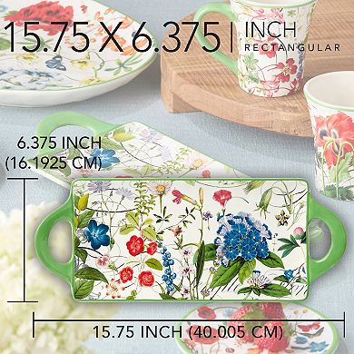 Certified International Greenhouse Rectangular Serving Platter
