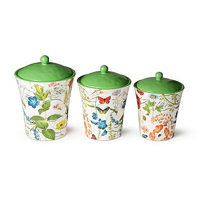 Certified International Green House Canisters Set of 3