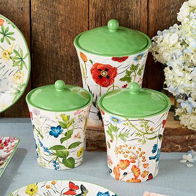 Certified International Green House Canisters Set of 3