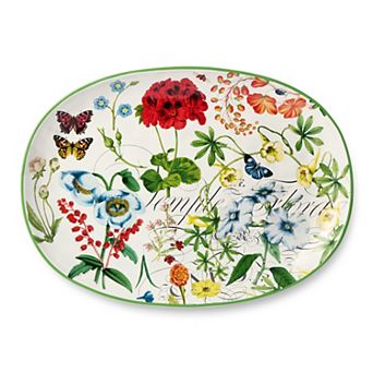 Certified International Greenhouse Oval Serving Platter