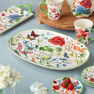 Certified International Greenhouse Oval Serving Platter