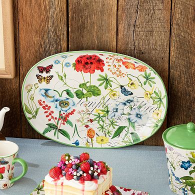 Certified International Greenhouse Oval Serving Platter