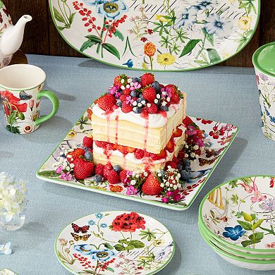 Certified International Greenhouse Square Serving Platter