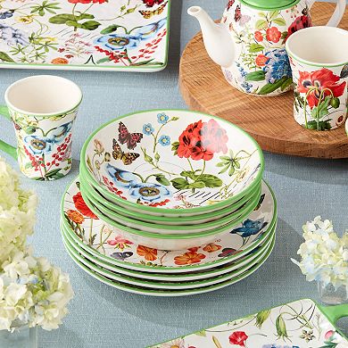 Certified International Greenhouse Soup Bowl 4-piece Set