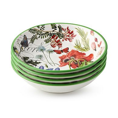 Certified International Greenhouse Soup Bowl 4-piece Set