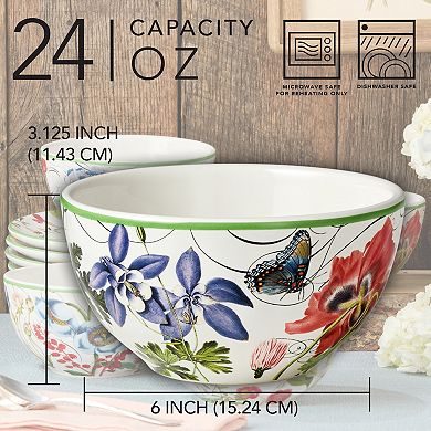 Certified International Greenhouse Ice Cream Bowl 4-piece Set