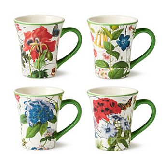 Certified International Greenhouse 4 pc Mug Set