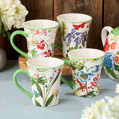 Certified International Greenhouse 4-pc. Mug Set