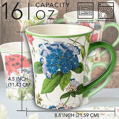 Certified International Greenhouse 4-pc. Mug Set