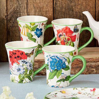 Certified International Greenhouse 4-pc. Mug Set