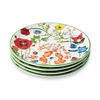 Certified International Greenhouse Dinner Plate 4 pc Set