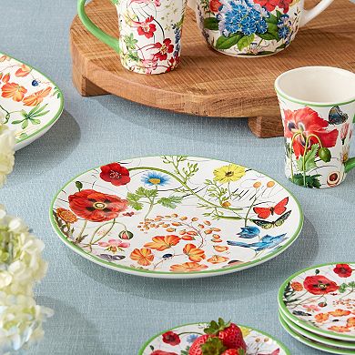 Certified International Greenhouse Dinner Plate 4-piece Set