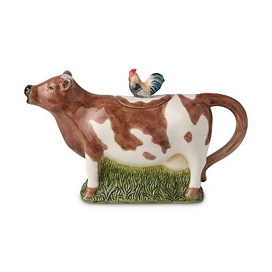 Certified International Vintage 3D Farm Cow Teapot